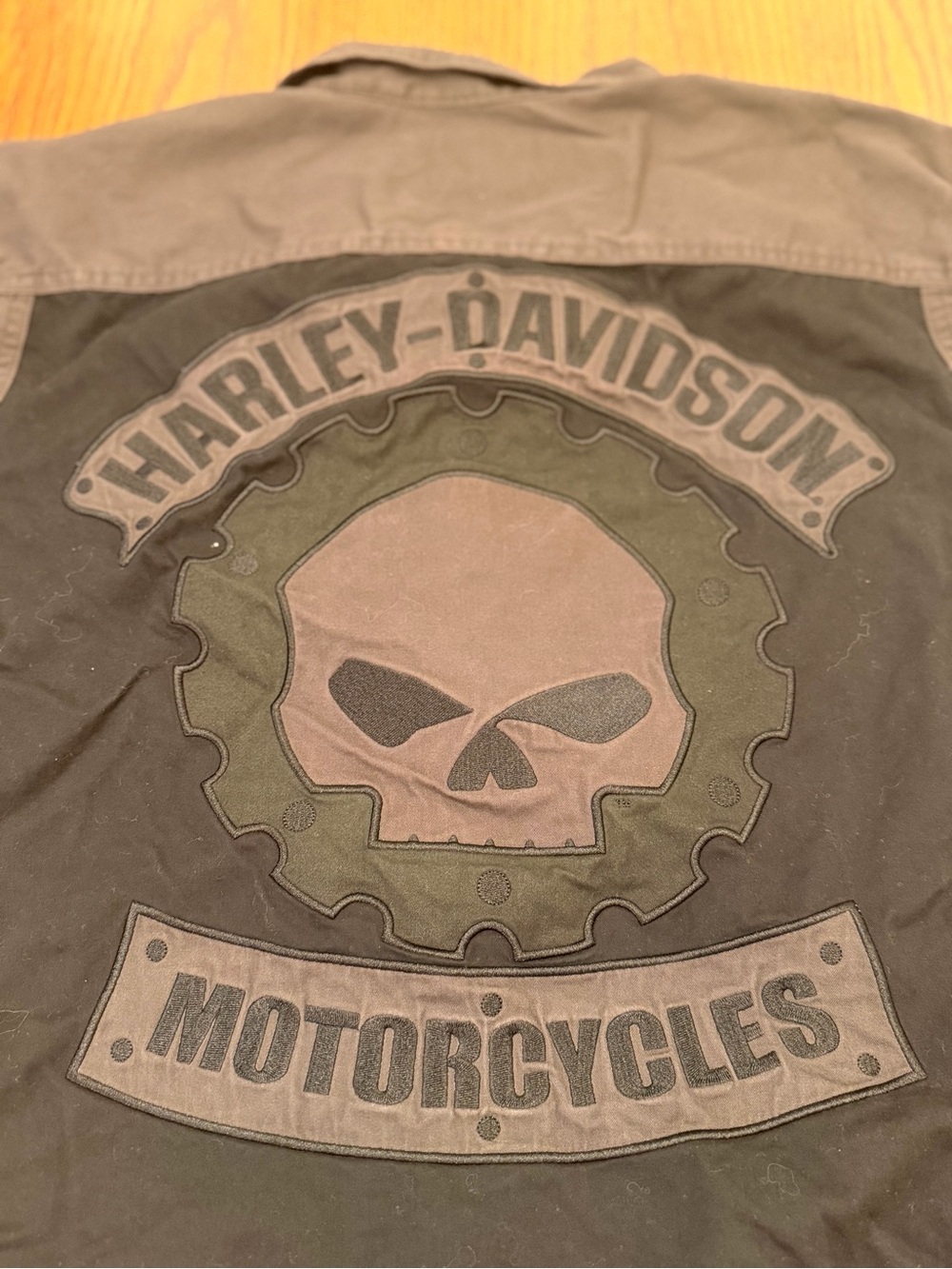 Harley-Davidson Skull Back Patch shirt - Black and Grey